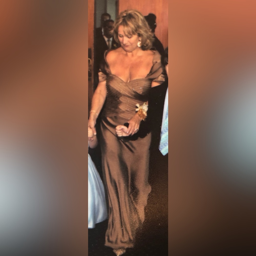Gorgeous Bronze Avanti Gown with beads